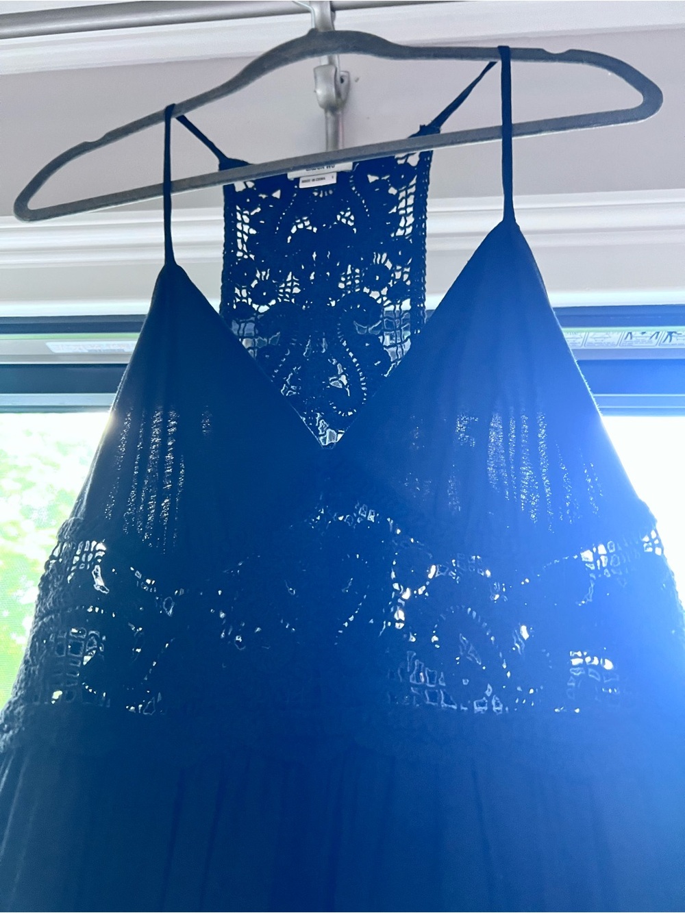 Jason Wu Black Summer Dress with. Crochet Details